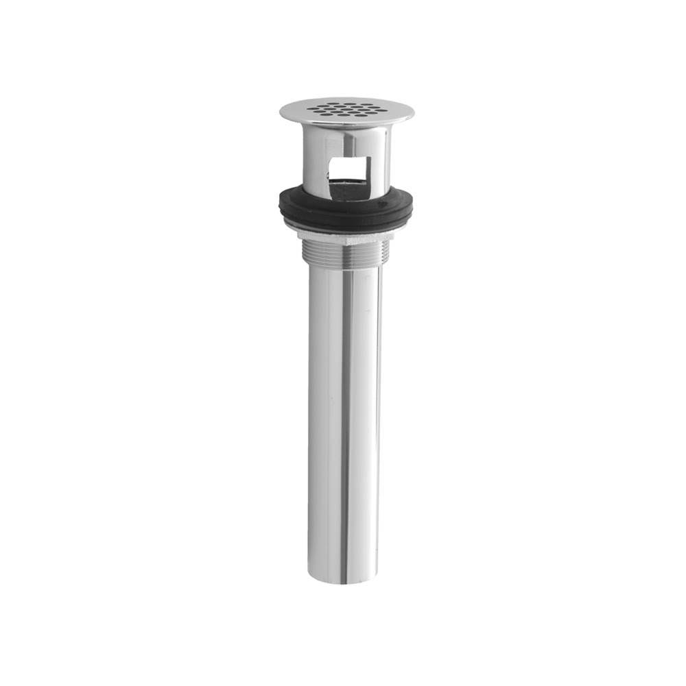 Pewter Grid Lavatory Drain with Overflow H5817