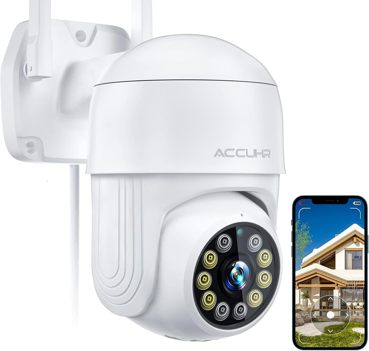 Outdoor Security Camera with Night Vision, Two-Way Audio, Motion Detection, IP65 Waterproof C3560