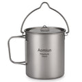 750ml Ultralight Camping Cooking Pot with Lid and Foldable Handle W800299