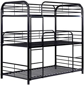 Twin Triple Bunk Bed in Black F697297