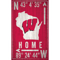 Beige NCAA Team Coordinates Sign L28265