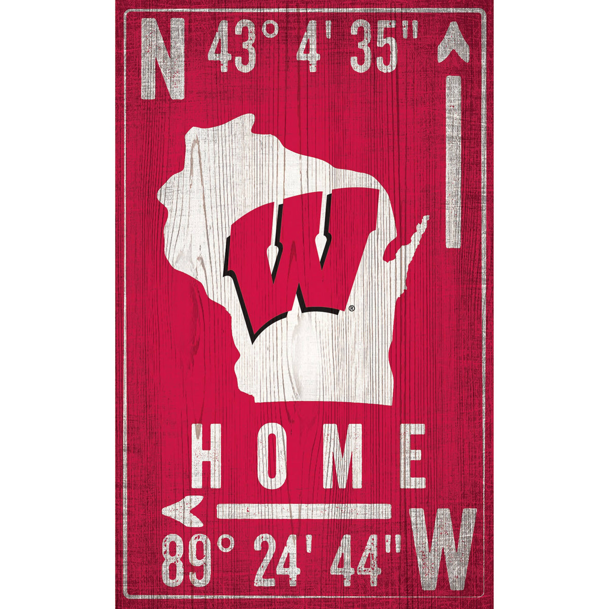 Beige NCAA Team Coordinates Sign L28265