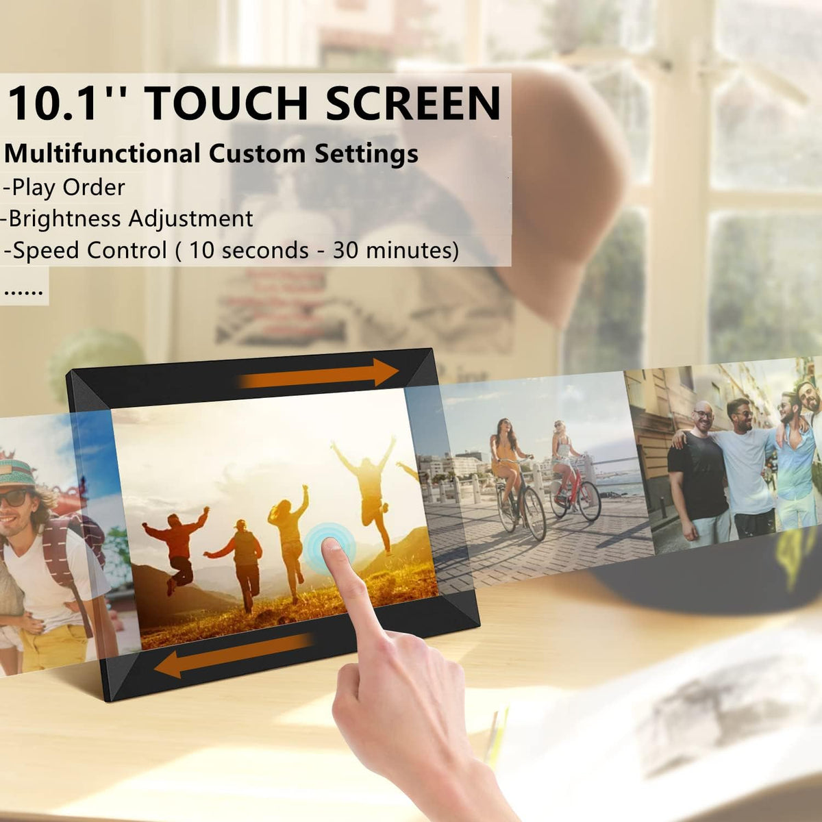 10.1 inch WiFi Digital Photo Frame with Touch Screen T314