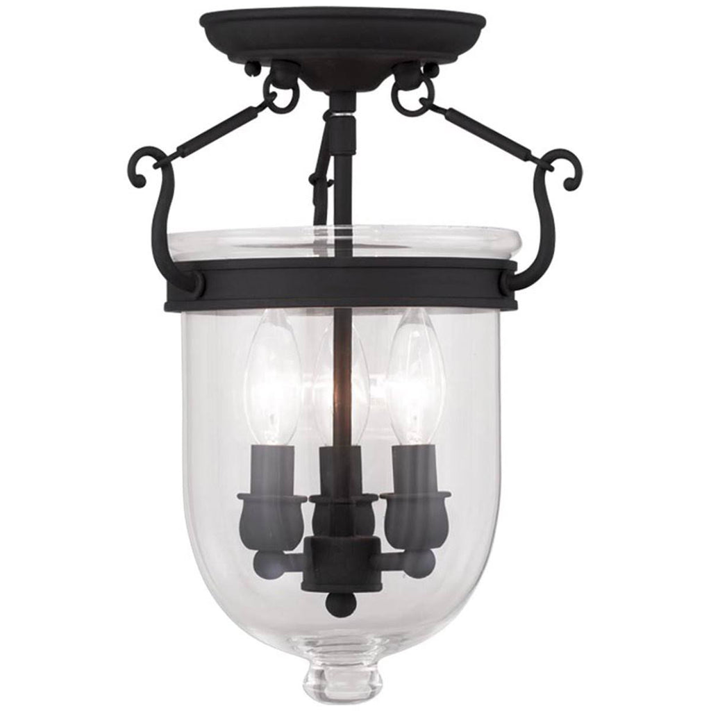 Antique Brass 3 Light Flush Mount I1923