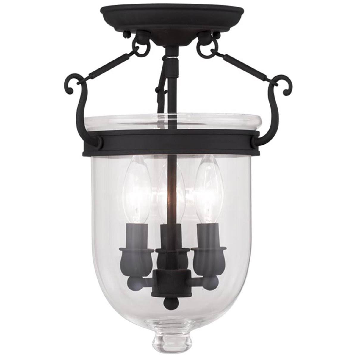 Antique Brass 3 Light Flush Mount I1923