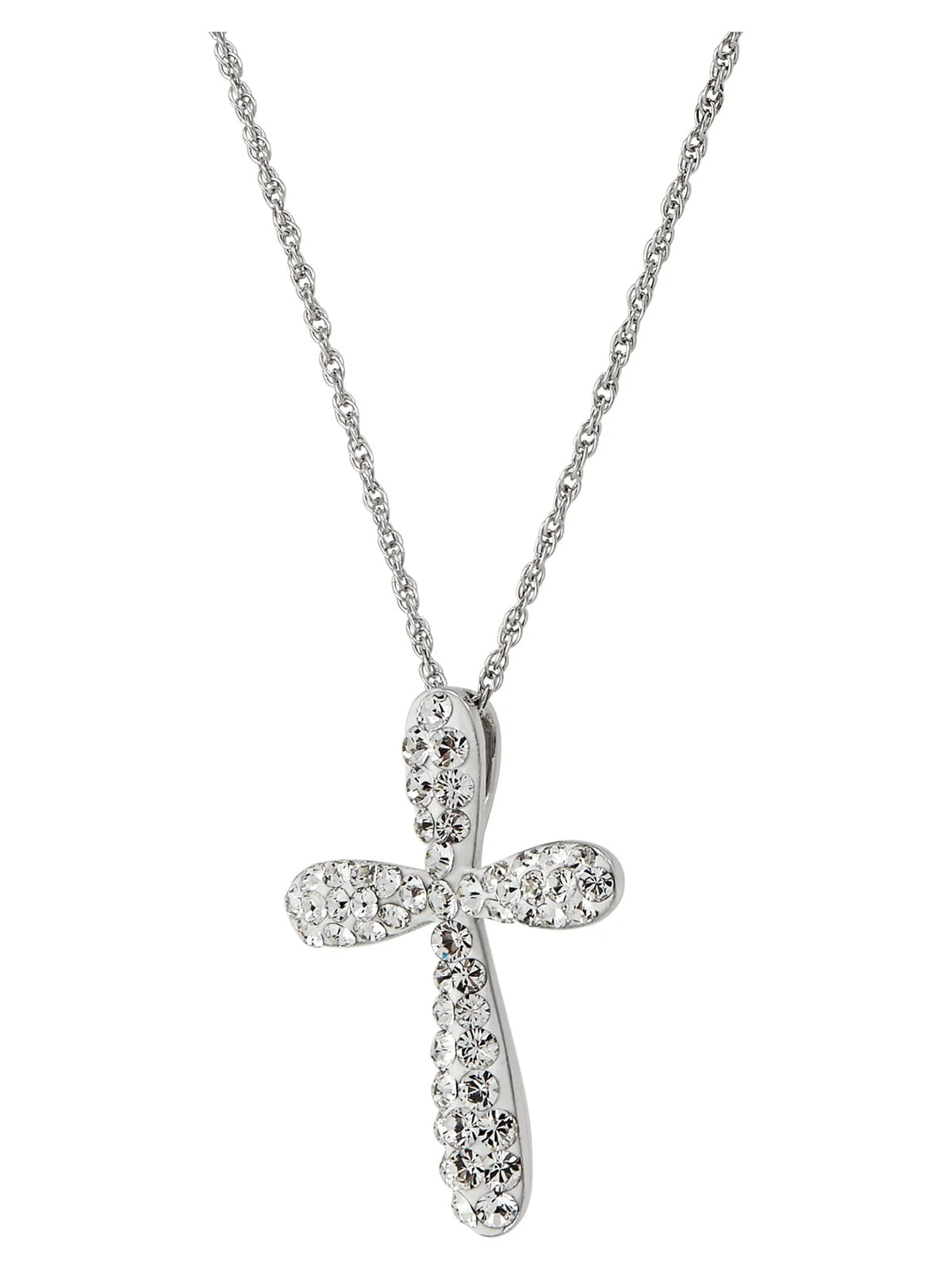 Sterling Silver Cross Pendant, 18" B183436