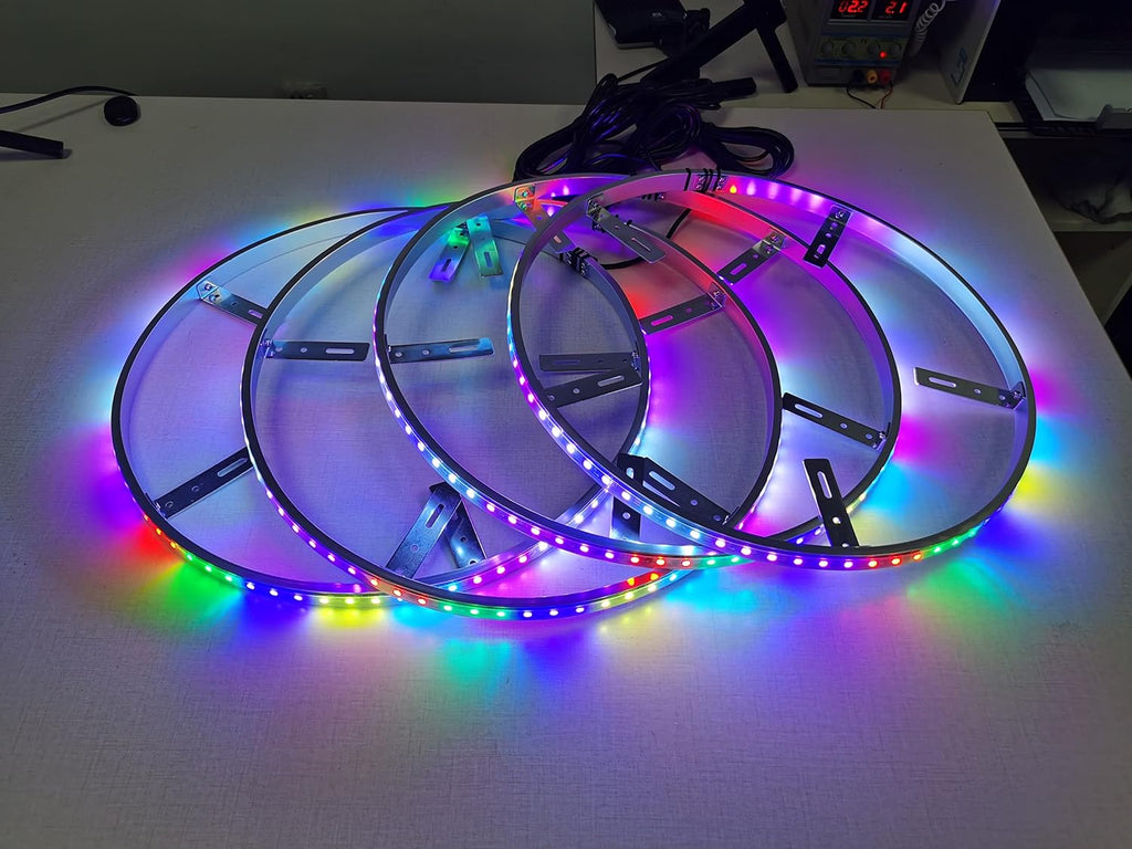 4PCS 15.5” Waterproof LED Wheel Light Kit with App Control J869