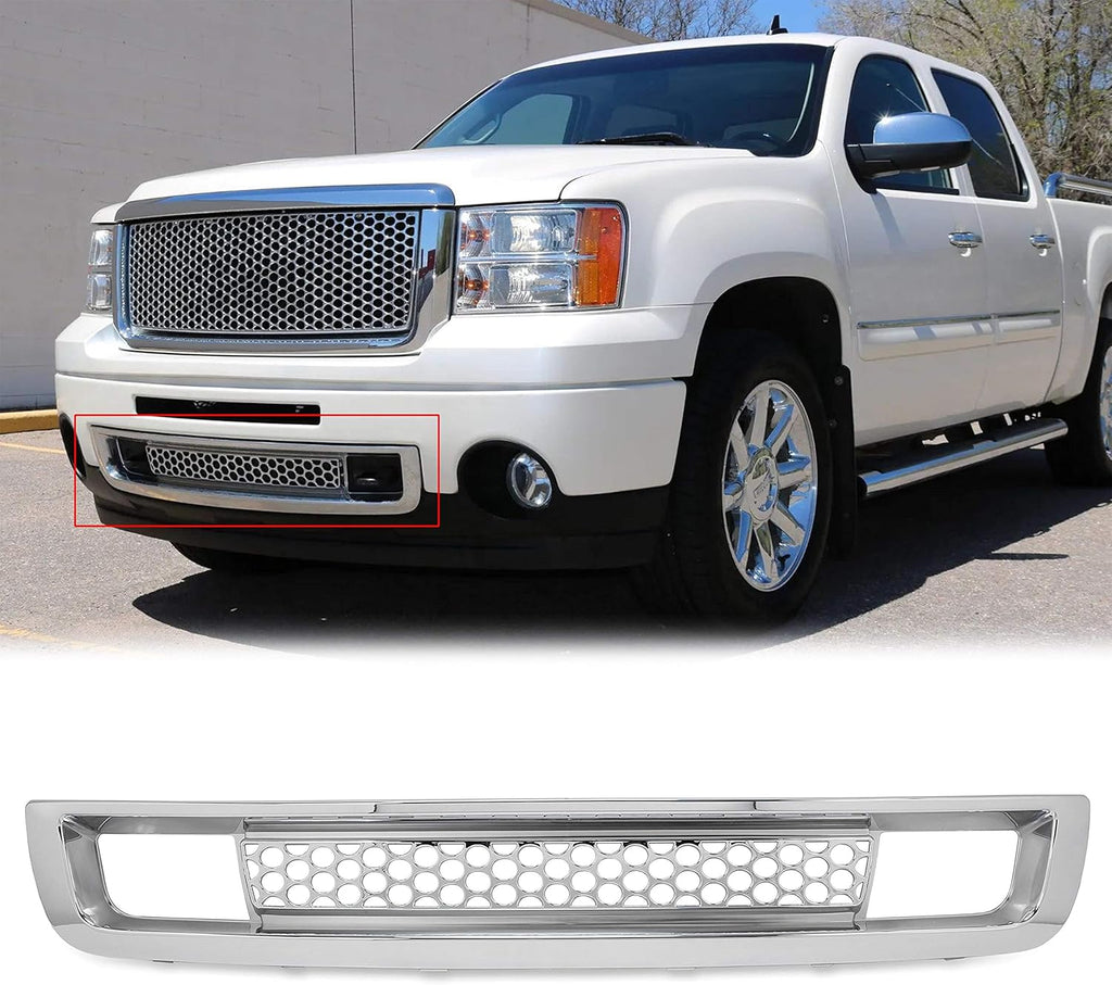 Black Center Front Bumper Upper Grille P6986