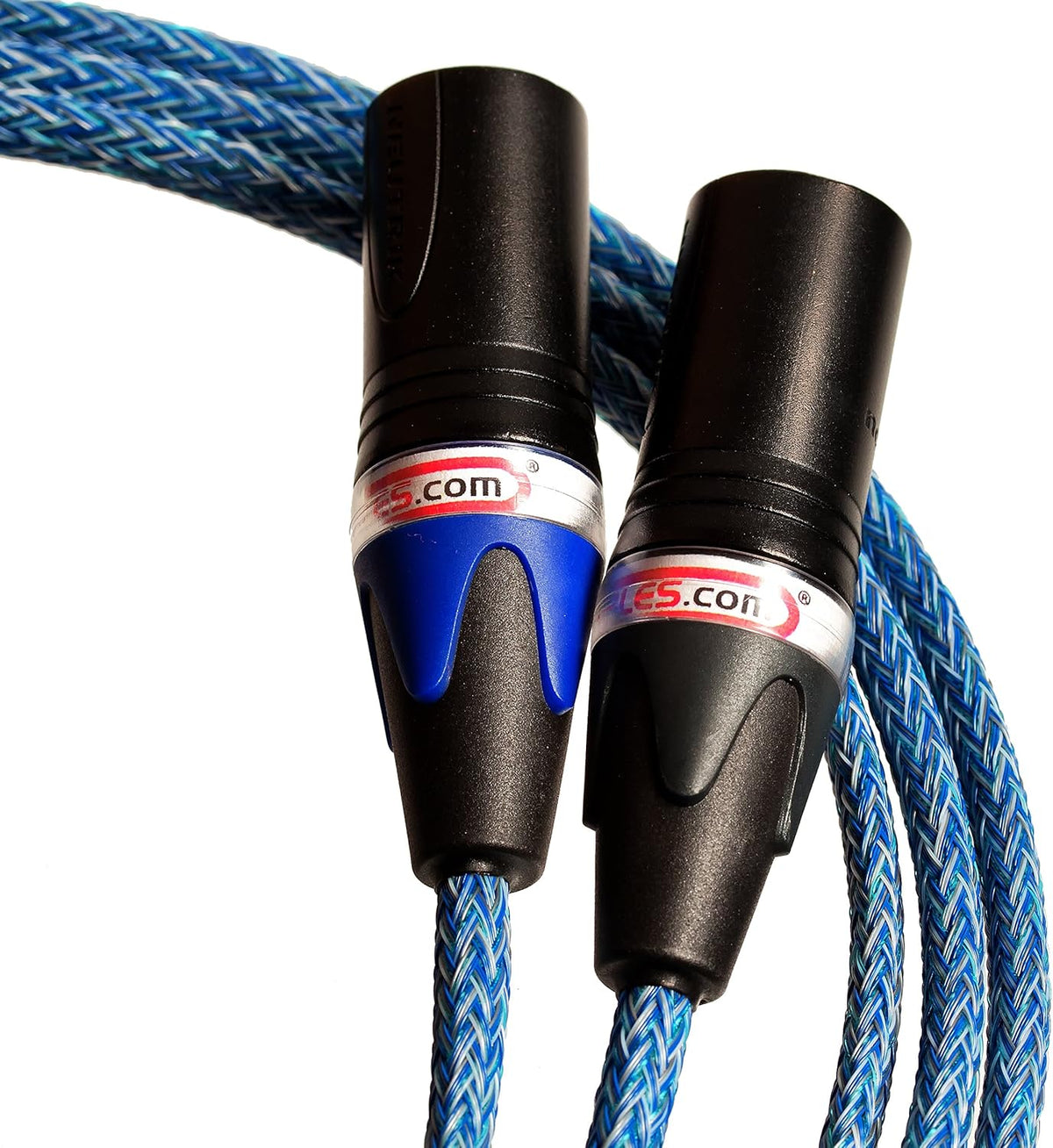 Blue XLR Balanced Audio Cable, Stereo Pair 2 Cables I667