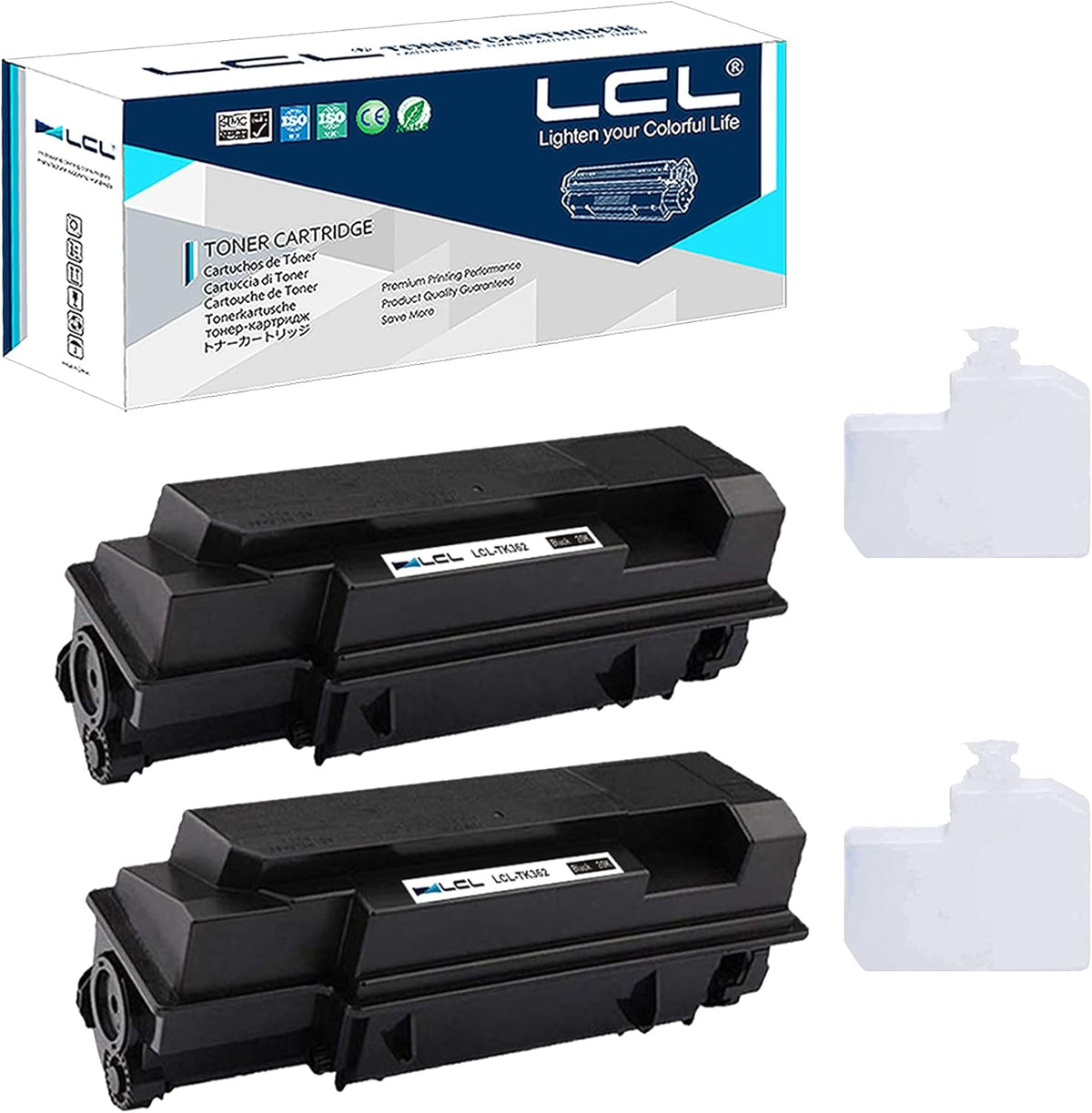 2-Pack Black Toner Cartridge for Kyocera FS-4020DN R66117