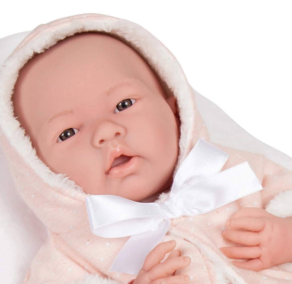 15 inch All-Vinyl Baby Doll In Pink Coat Set and Deluxe Accessories Z2048