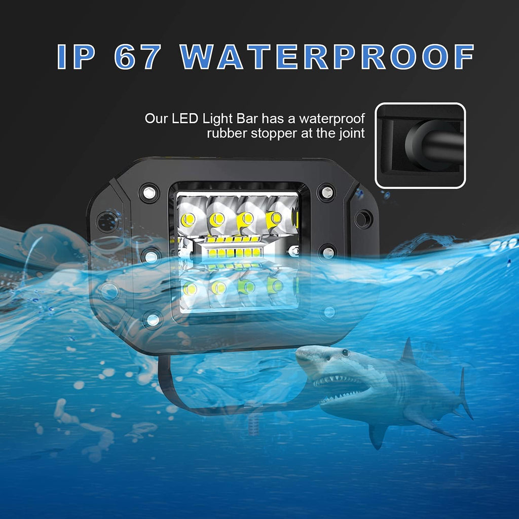 4PCS 42W LED Light Pods Spot Flood Combo Beam Work Light H698747