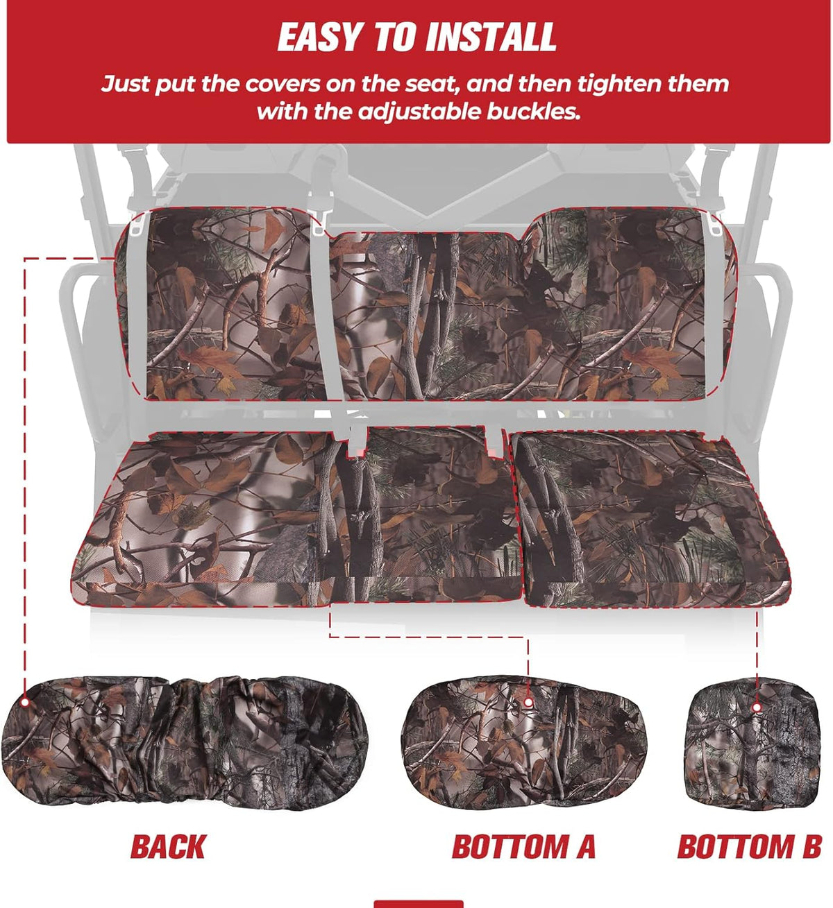 Waterproof Camo UTV Seat Cover Set T38338