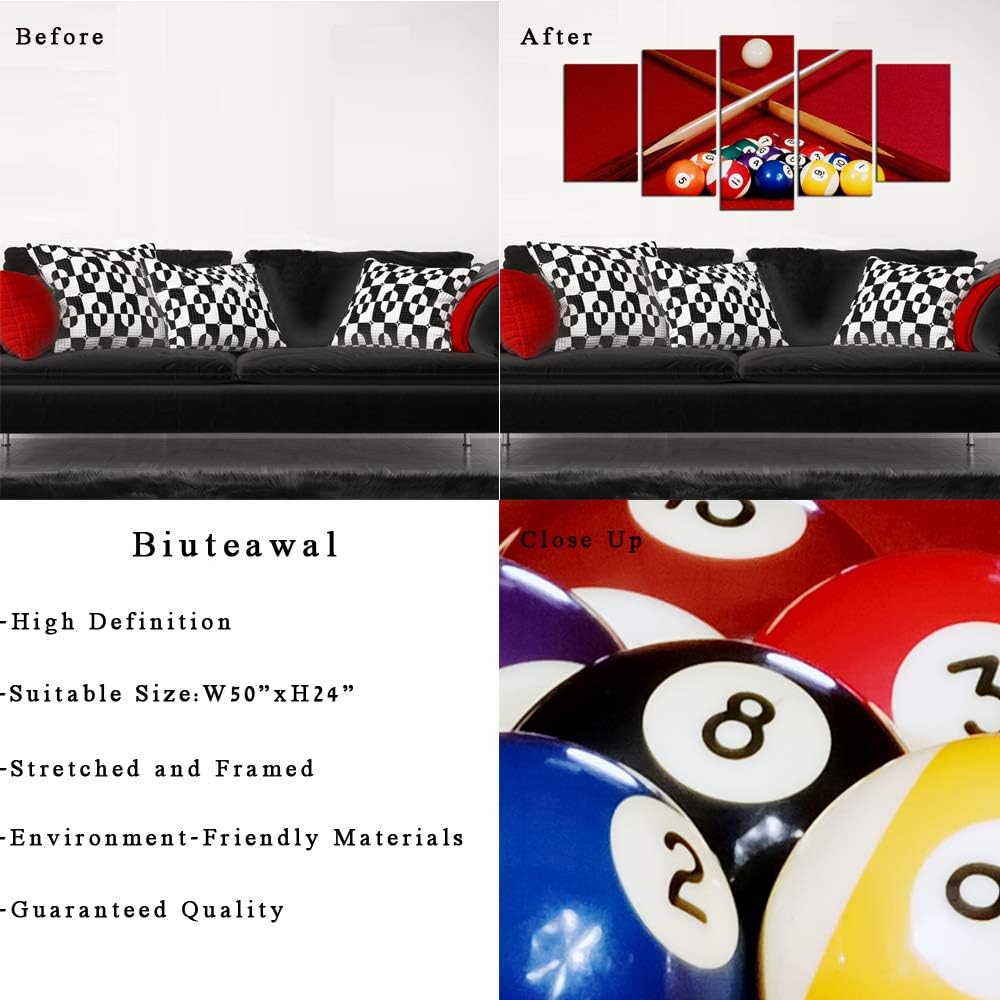 Pool Table Billiard Balls Canvas Wall Art Prints V906589