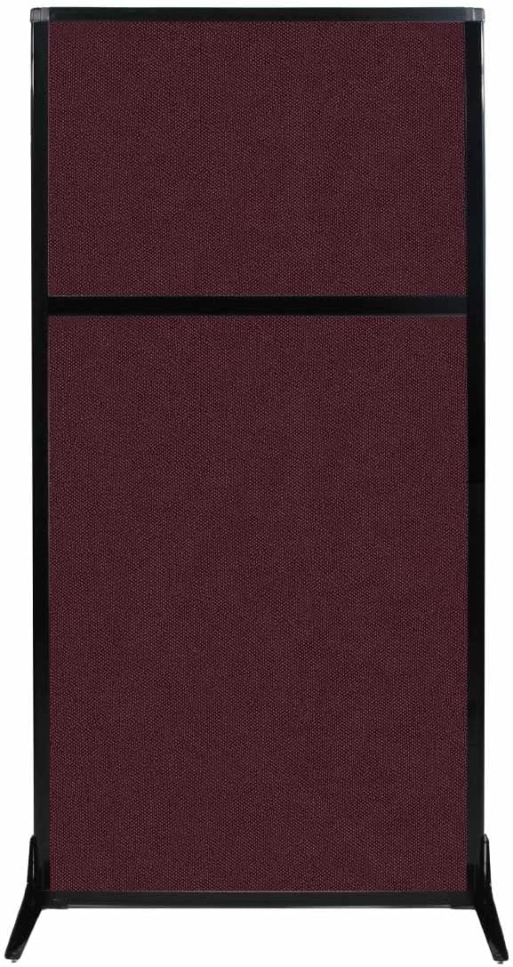 Portable Wall Divider with Charcoal Gray Fabric Panels Z9713