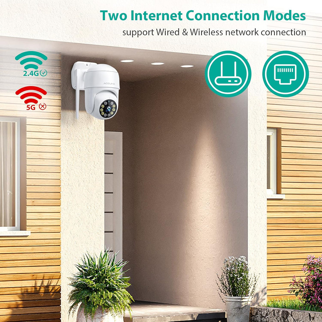 Outdoor Security Camera with Night Vision, Two-Way Audio, Motion Detection, IP65 Waterproof C3560