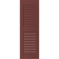 15 in. x 38 in. Real Wood Louvered Shutters Pair S5618