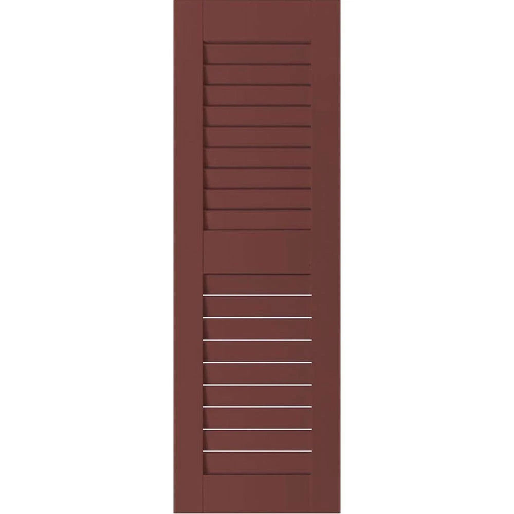 15 in. x 38 in. Real Wood Louvered Shutters Pair S5618
