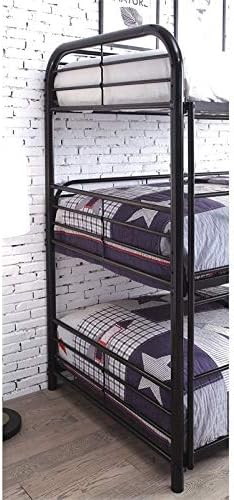 Twin Triple Bunk Bed in Black F697297