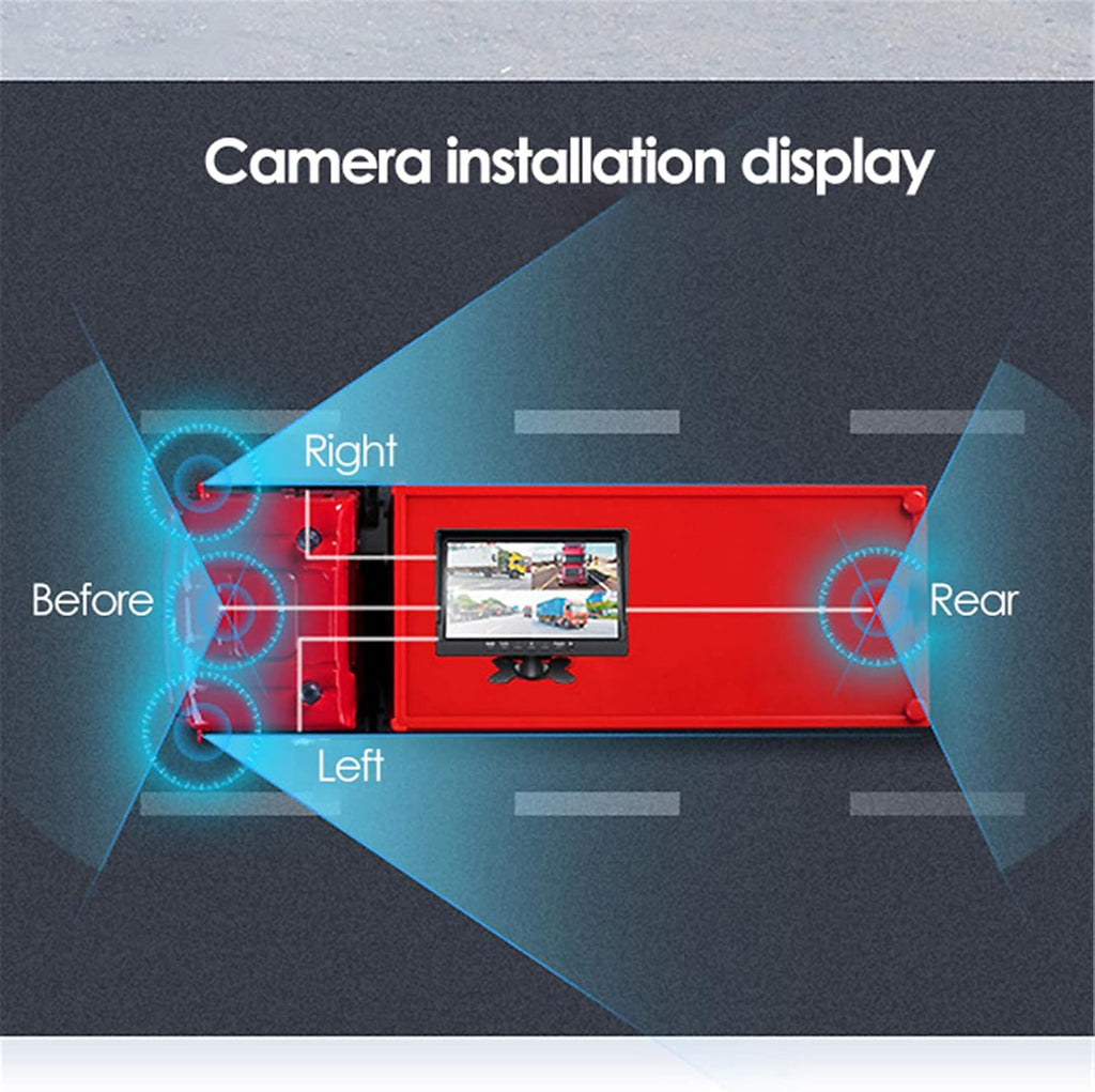 10.1 inch FHD1080P Truck Backup Camera with Built-in Recorder and Quad Split Monitor R77707