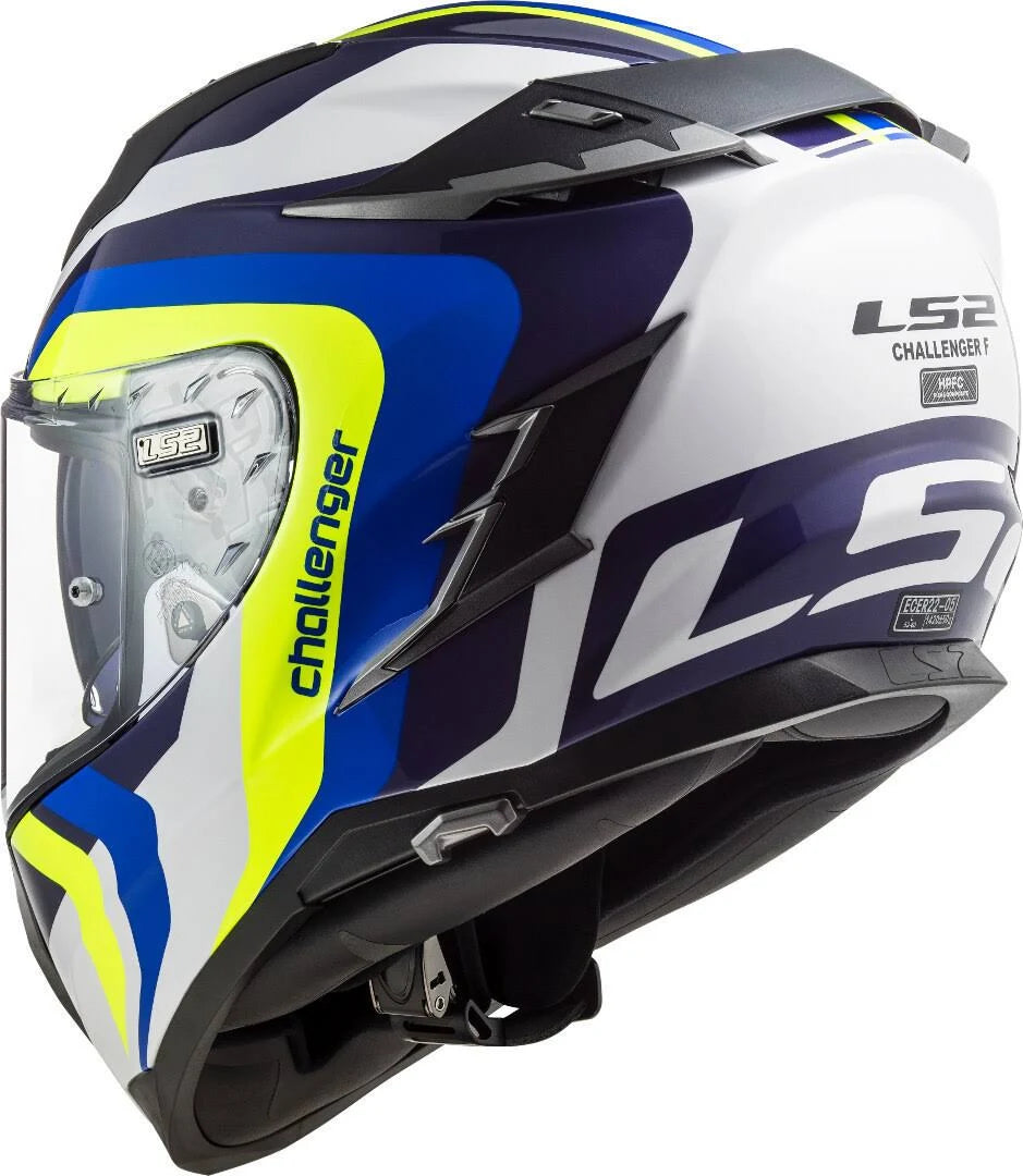 White-Blue-Yellow Helmet M691