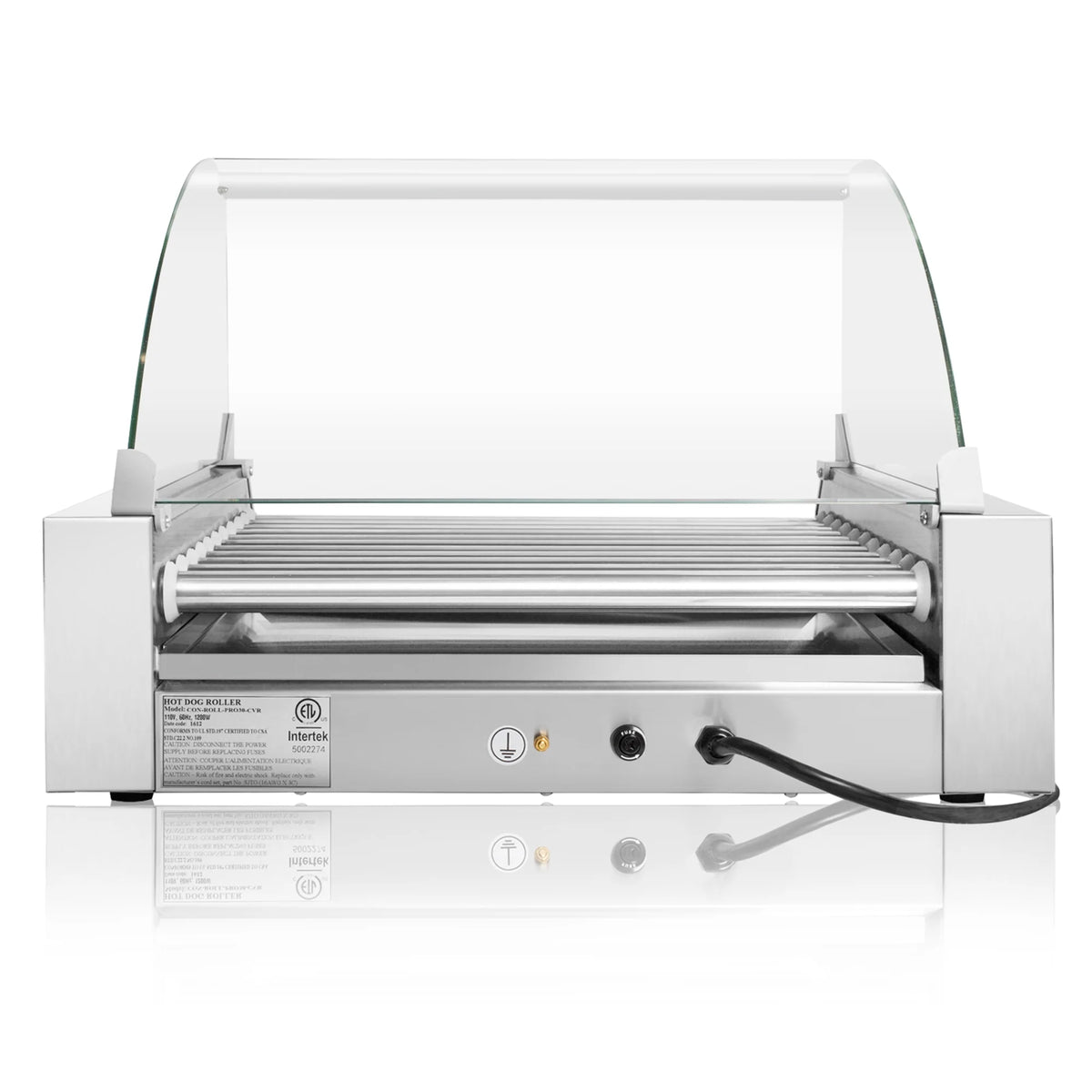 30 Hot Dog 11 Roller Grill Cooker Machine 1200-Watt With Cover A95736
