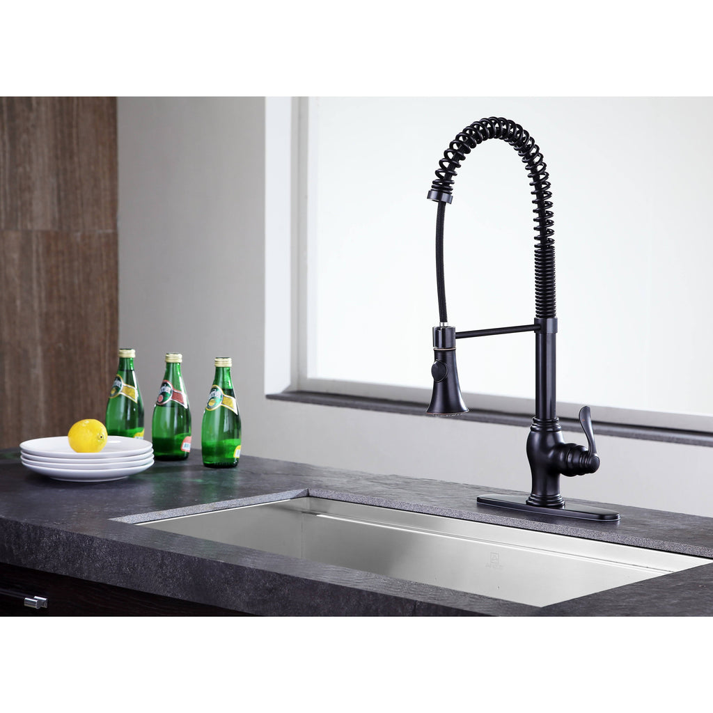 Brushed Nickel Single Handle Kitchen Faucet L15955