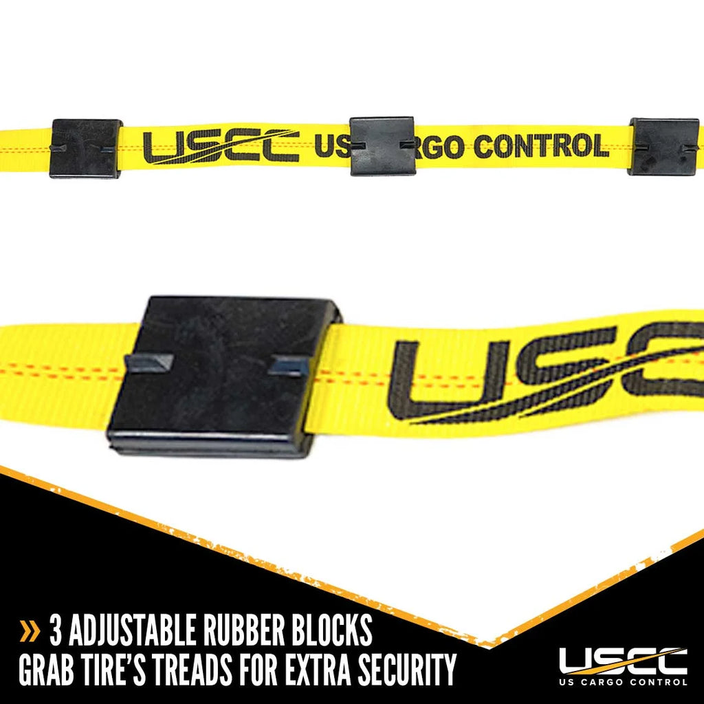 2" x 10' Wheel Strap with 2 Swivel J Hooks N952