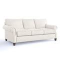 Charcoal MicroSuede Rolled Arm Sofa I519