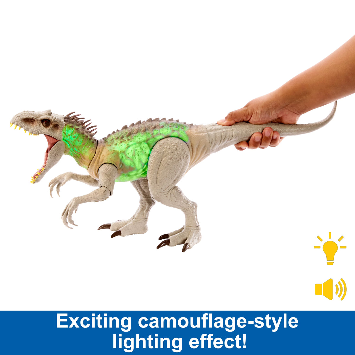 Camouflage 'N Battle Indominus Rex Dinosaur Toy with Lights, Sounds & Motion Q7952