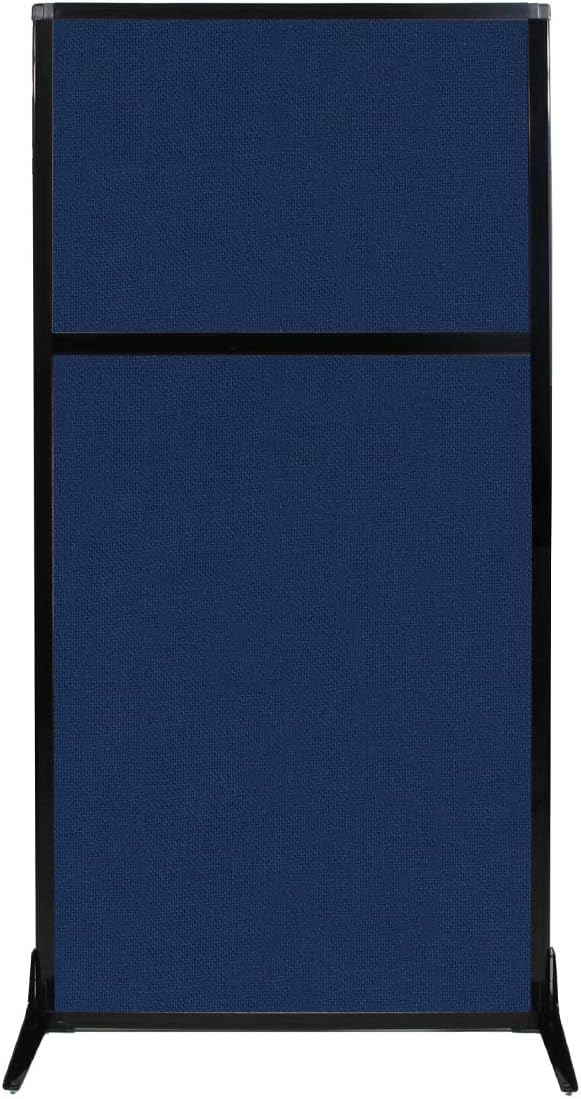 Portable Wall Divider with Charcoal Gray Fabric Panels Z9713