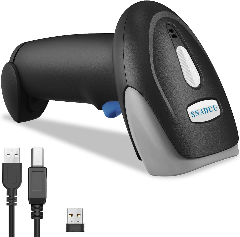 Bluetooth Barcode Scanner 2D QR Code, Handheld Barcode Reader Automatic Scan 1D PDF417 Datamatrix J9236
