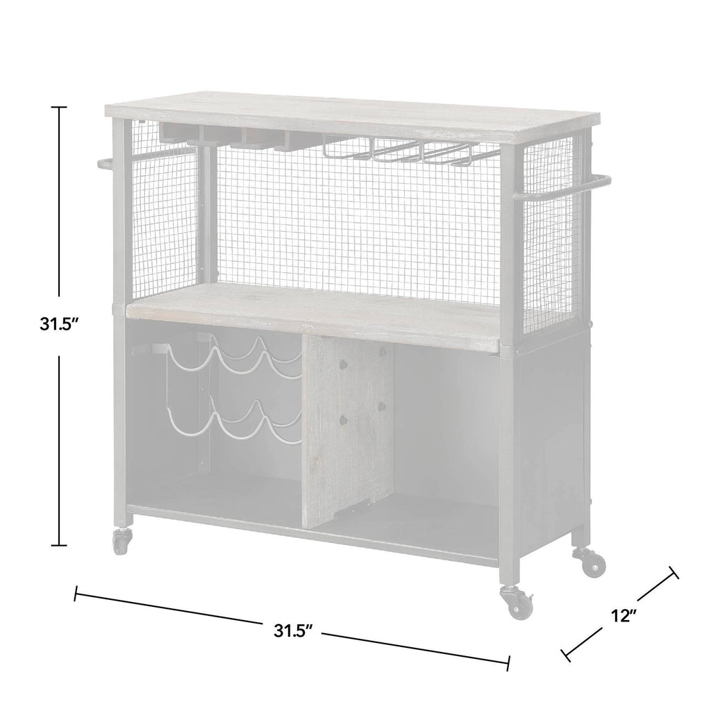 White Farmhouse Kitchen Cart P728