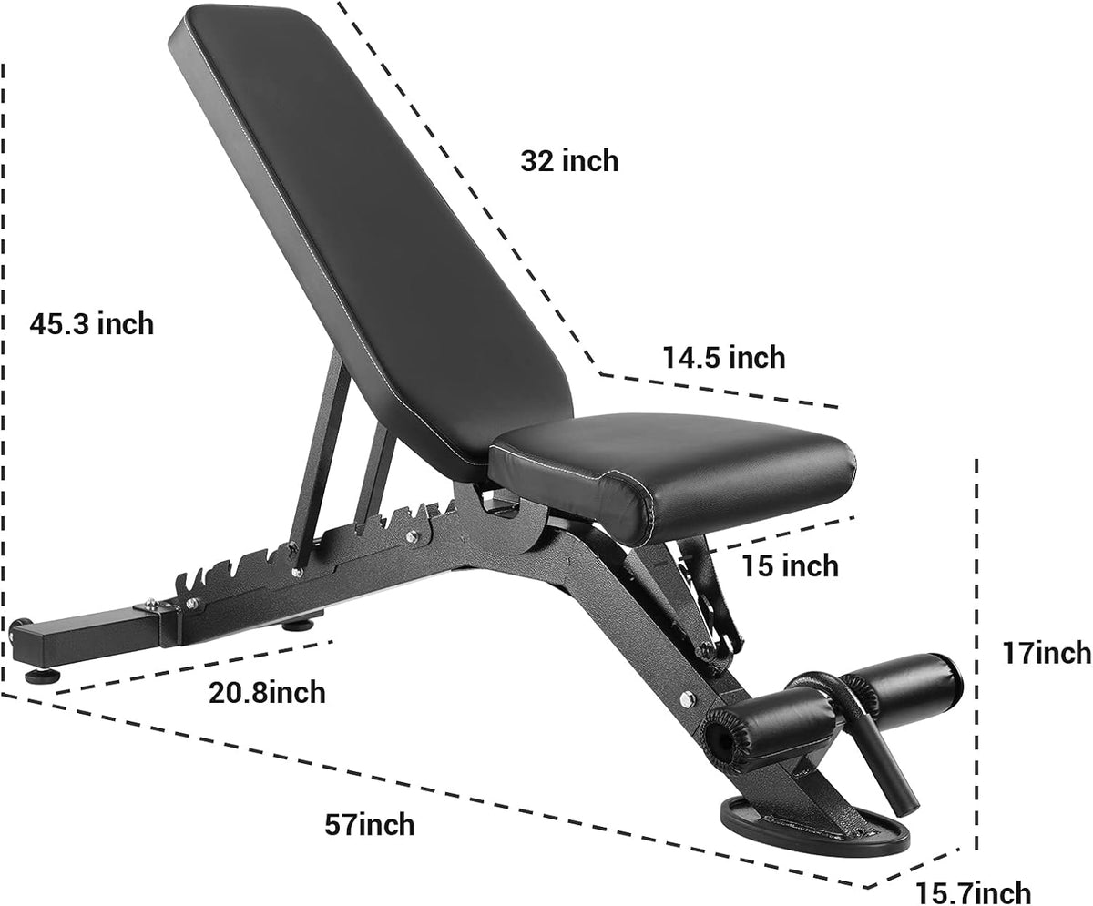 Adjustable Weight Bench with Leg Extension V34134