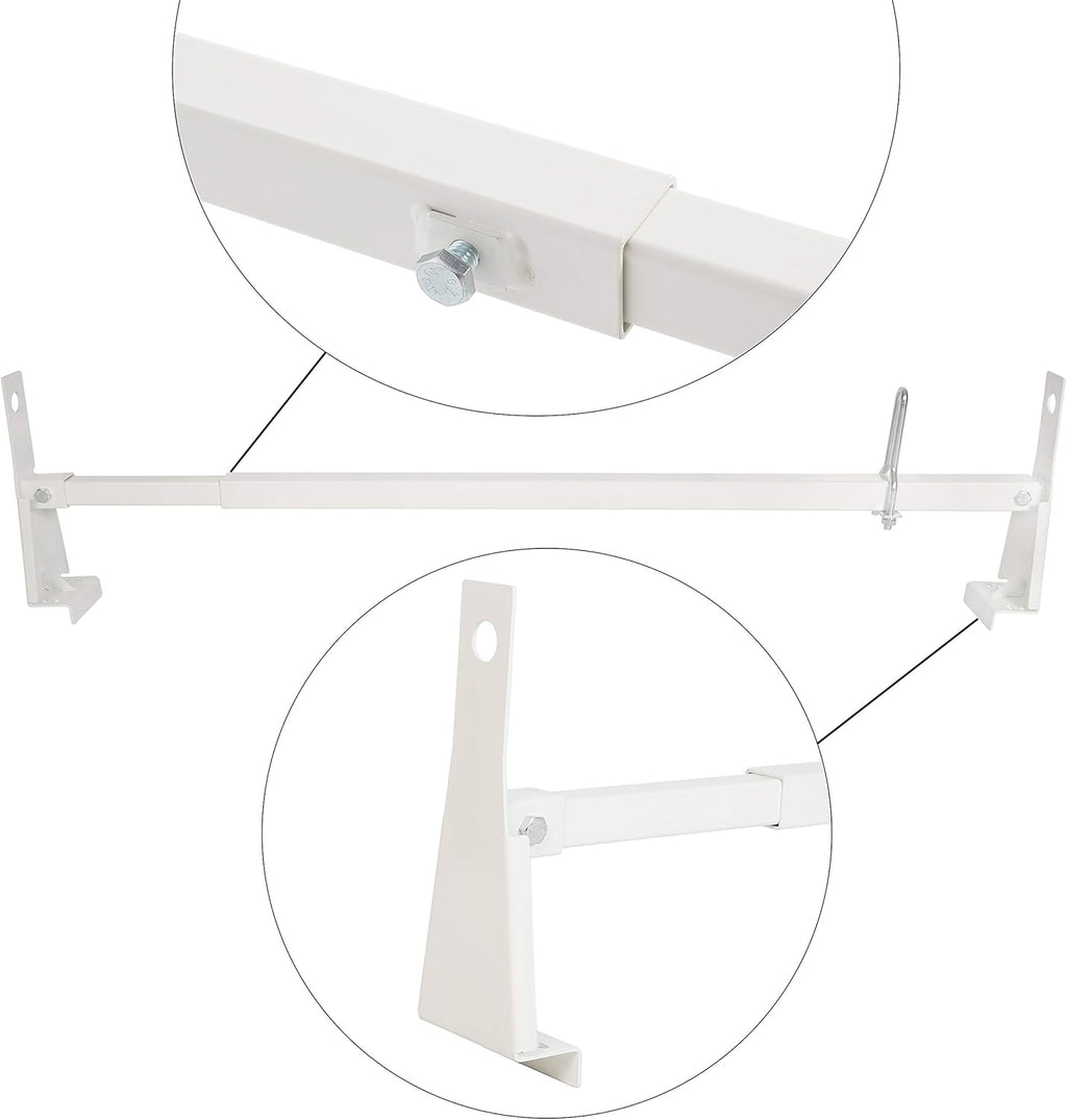 Steel Universal White Cargo Van Ladder Rack Roof 600LB B1273