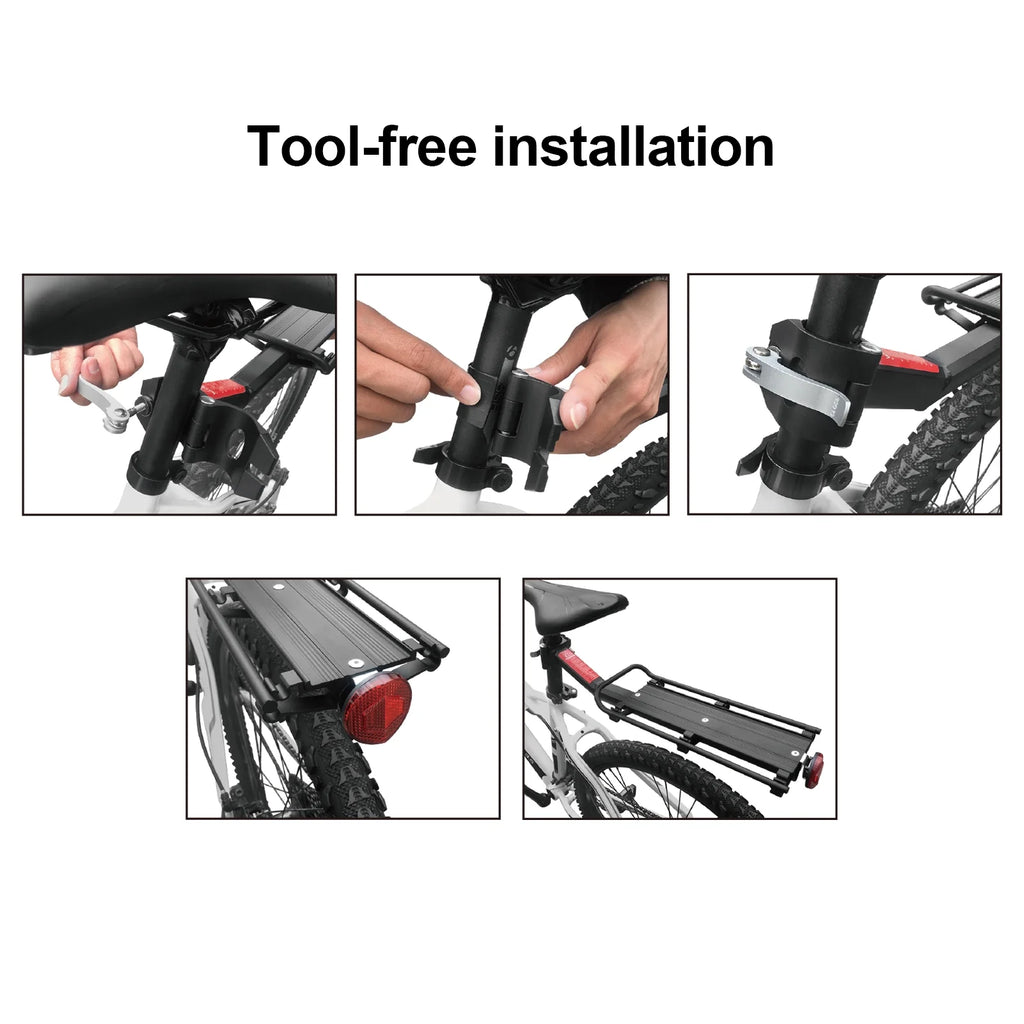 Aluminium Alloy Rear Bike Cargo Rack with Reflector E693238
