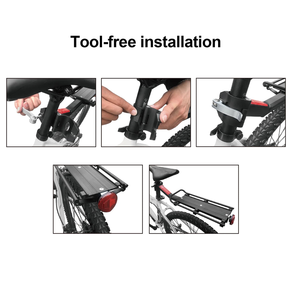 Aluminium Alloy Rear Bike Cargo Rack with Reflector E693238