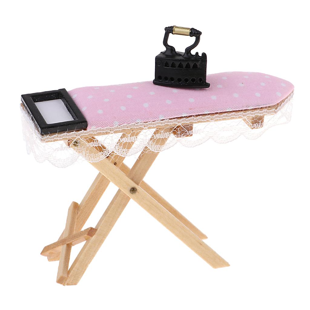 Vintage Dollhouse Miniature Wooden Ironing Board Table V467434