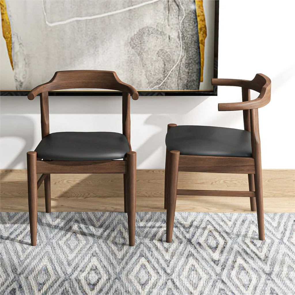Black Faux Leather Dining Chair (Set of 2) M49931
