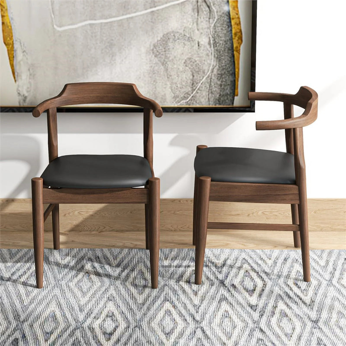Black Faux Leather Dining Chair (Set of 2) M49931