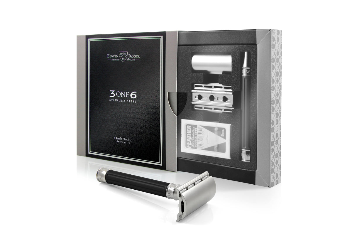 Stainless Steel Black Safety Razor K280812