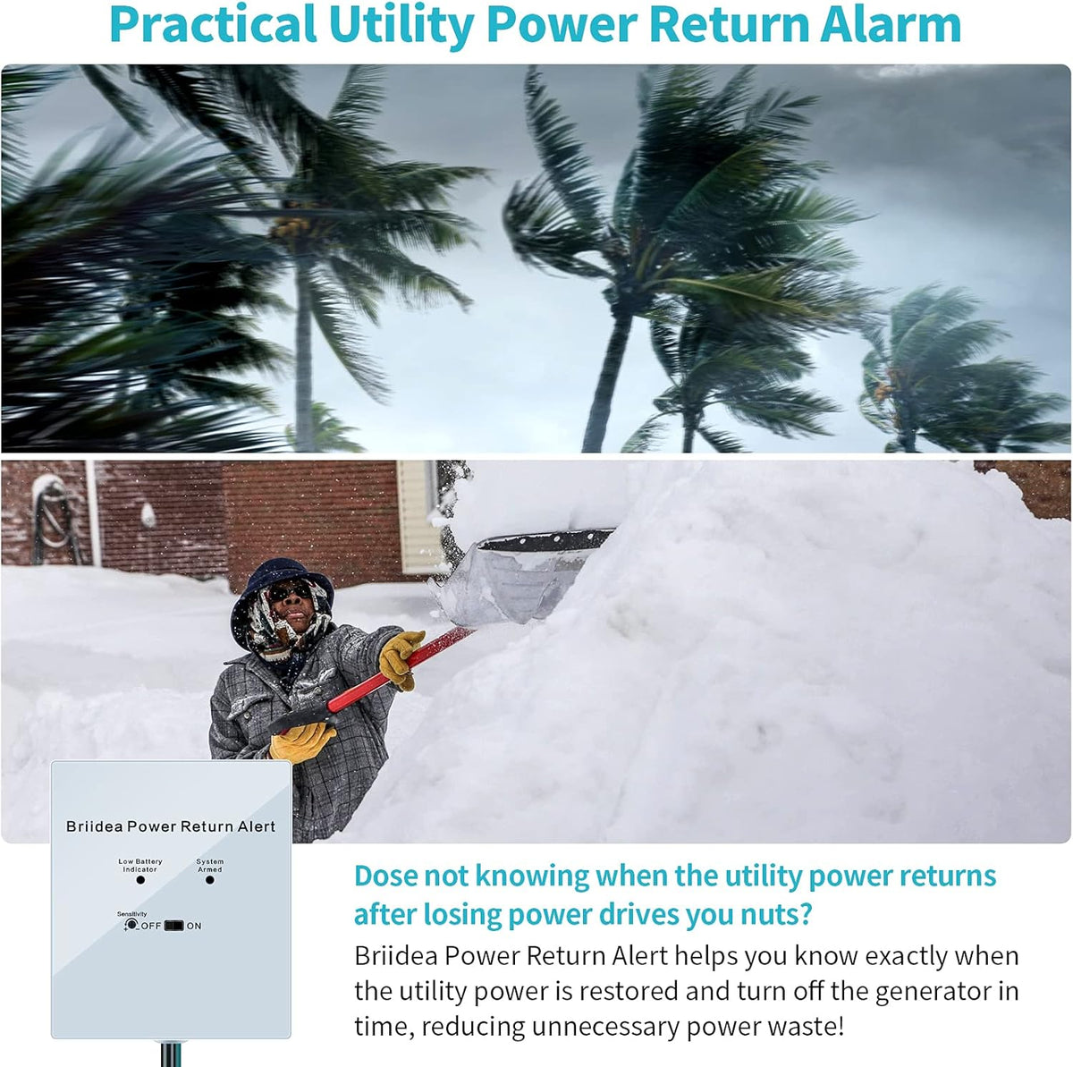 Power Return Alarm with LED Indicator F502