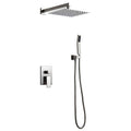 Brushed Nickel 10x22 Shower Set Rainfall Shower Head Handheld Spray E567967