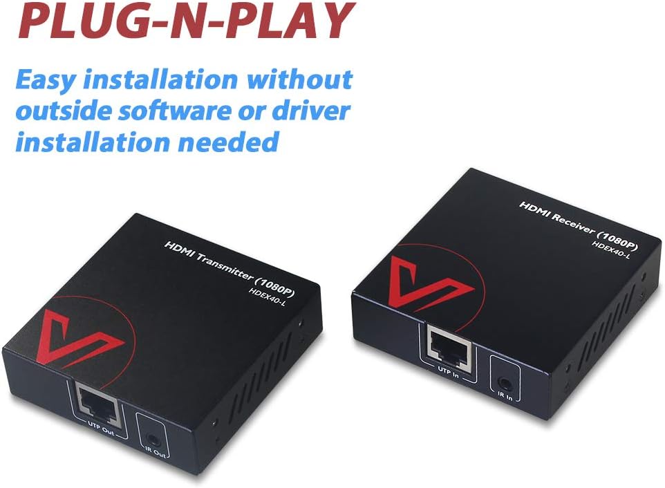 HDMI Extender over Cat5e/6/6a/7 up to 1080P@60Hz 164ft with IR Remote Control A718