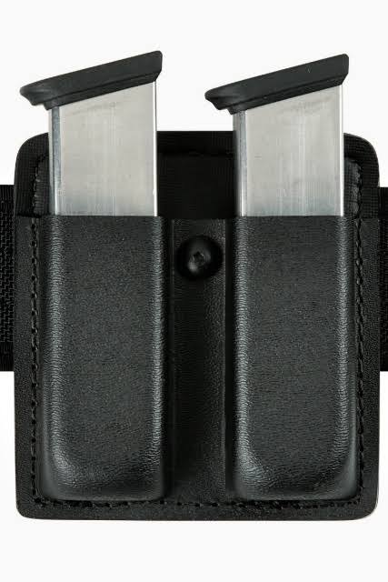 Black Open Top Double Magazine Pouch A128