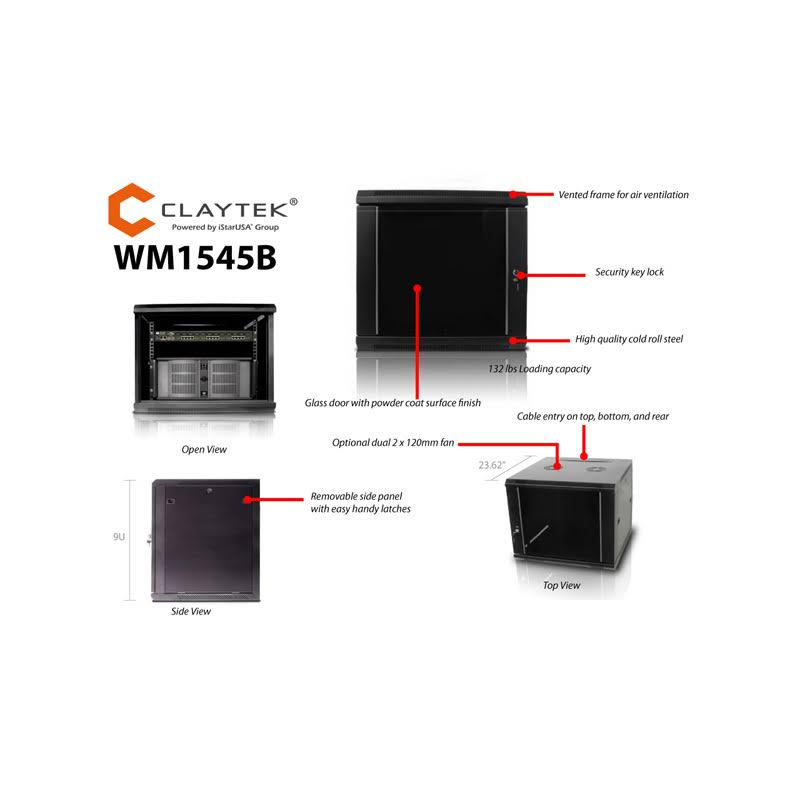 15U Wallmount Server Cabinet P8973