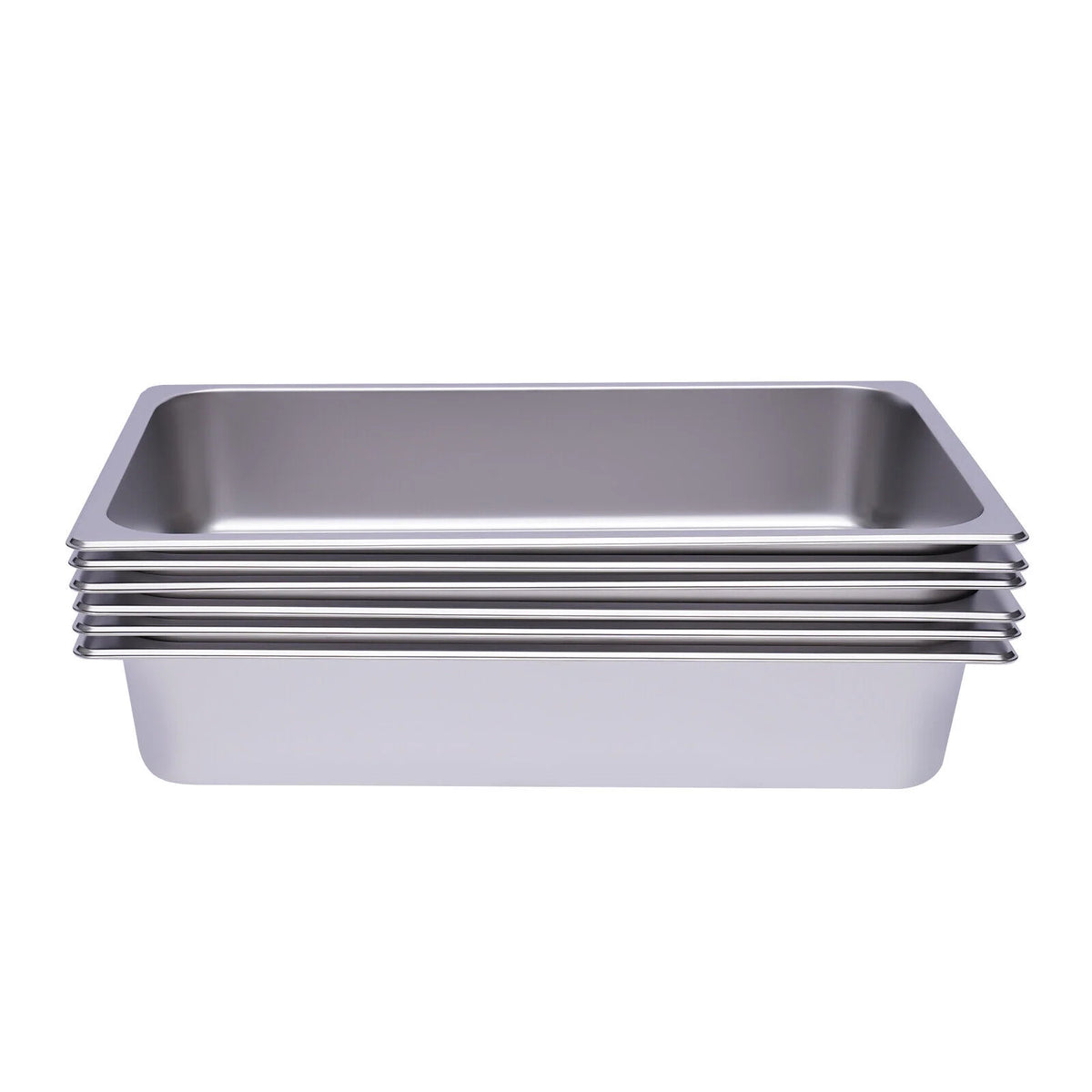 6 Pack Full Size Stainless Steel Steam Table Food Pan N657