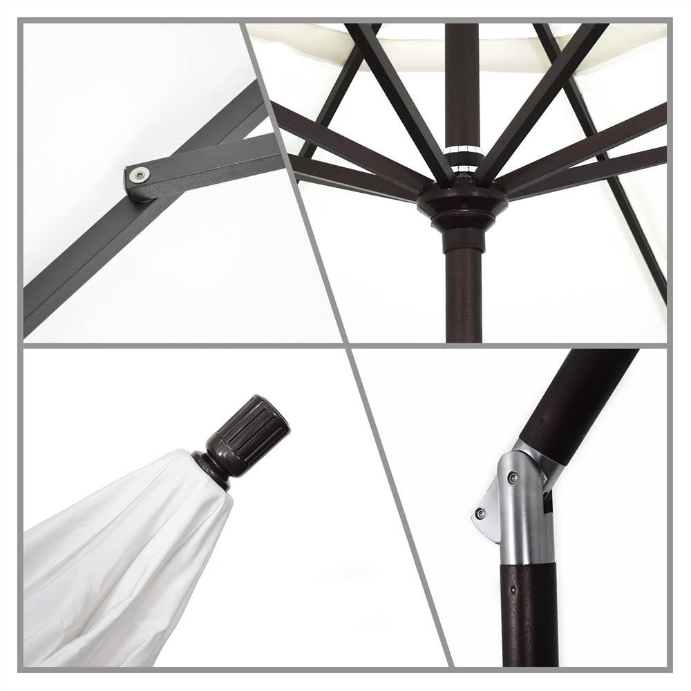 Bronze/Pacifica/Navy Blue Aluminum Market Umbrella V280