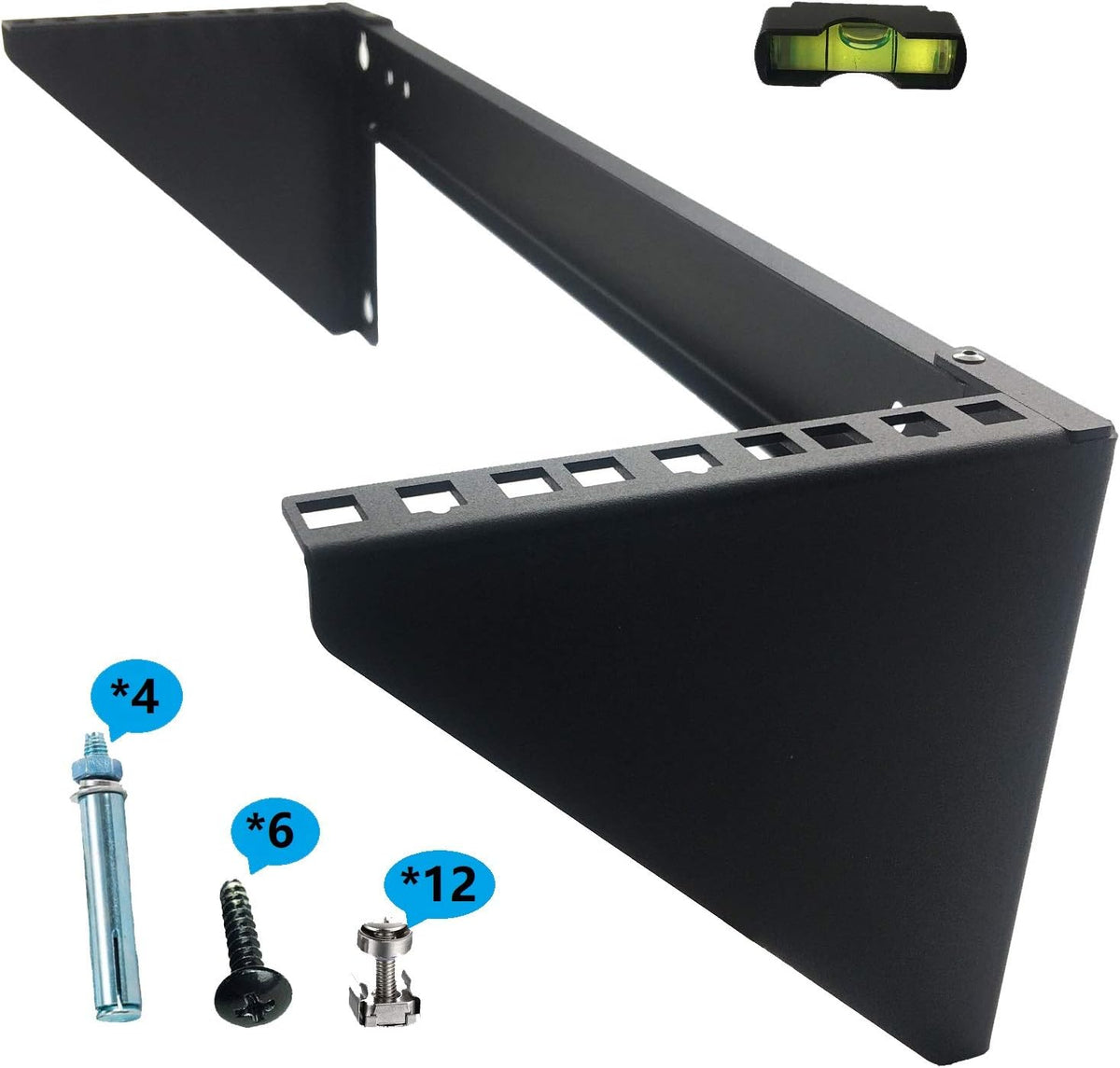 3U 19 Inches Steel Vertical Patch Panel Mounting Bracket, Pack of 2 F517940