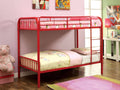 Red Twin Metal Bunk Bed Z291